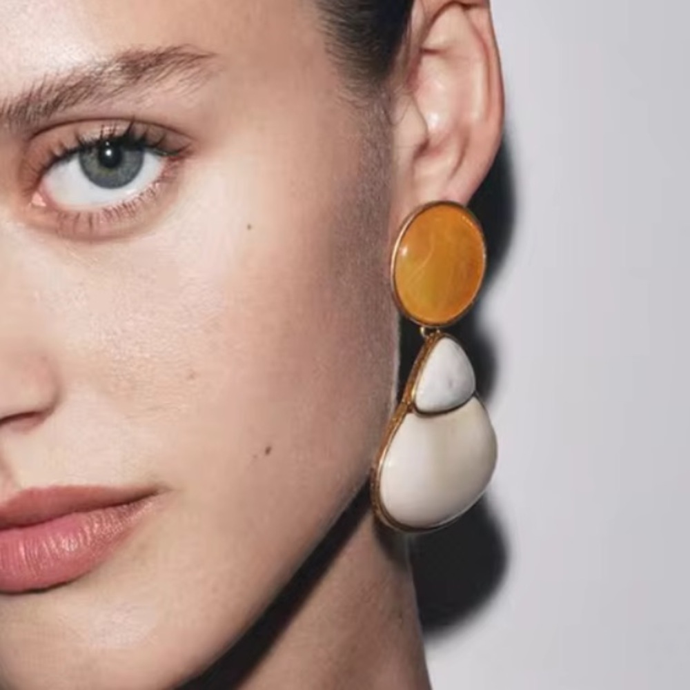 New! vintage color full earrings